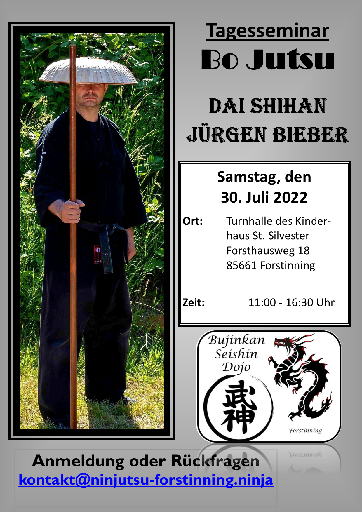 Tagesseminar "Bo Jutsu" mit Dai Shihan Jürgen Bieber